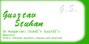 gusztav stuhan business card